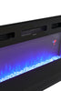 70" Black TV Stand Modern High Gloss & Electric Fireplace Unit Cabinet LED Light