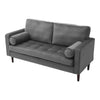 Upholstered Velvet Tufted Sofa 2 Seater Couch Padded Settee Living Room Loveseat