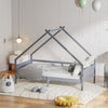 Solid Pine Wood Kid Bed House Frame Toddler Children Slat Bedframe Bedstead