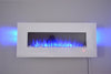 2025 TRUFLAME™ 50 INCH WIDE LED FLAMES WHITE GLASS WALL MOUNTED ELECTRIC FIRE