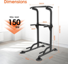 Power Tower Pull Up Dip Station Adjustable Home Gym Strength Training Fitness