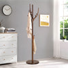 Solid Wood Coat Stand Heavy Duty Freestanding Hallway Coat Rack Tree w/ 12 Hooks