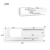 COFFEE TABLE WITH LED LIGHT, HIGH-GLOSS WHITE WITH DRAWER LIVING ROOM FURNITURE