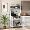 Kitchen Pantry Storage Cabinet Freestanding Baker's Rack 5-Tier Microwave Stand