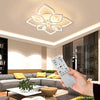 Modern Chandelier LED Ceiling Lamp White Frame Light Living Room Pendant Yjdocfc