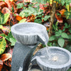 4Tier Solar Power Water Fountain with LED Outdoor Patio & Garden Feature Statues