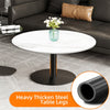 Set 2 Round Nesting Coffee Table Sleek Marble Glass Stacking Side Accent Tables