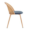 Dusk Phoebe Blue Velvet & Natural Set of 2 Dining Chairs RRP £89