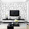 Modern White Crack Marble Stone 3D Effect Breakstone Art TV Backdrop Wallpaper