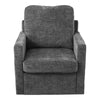 Swivel Accent Chair Grey Chenille Armchair Soft Barrel Club Chair Bedroom Lounge