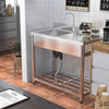 Catering Sink Stainless Steel Single Bowl Commercial Kitchen Drainer Waste Unit