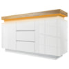 LED SIDEBOARD HIGH GLOSS WHITE STORAGE CABINET WITH 2 DOOR 3 DRAWER LIVING ROOM