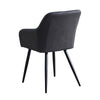 2 Dining Chairs Grey Velvet Armchairs Kitchen Dining Room Chair Diamond Seat