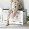 Shoe Storage Bench Hallway Entryway Shoes Organizer Cabinet Cushion Padded Seat