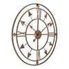 GARDEN WALL CLOCK ROMAN LARGE INDOOR OUTDOOR NUMERALS GIANT OPEN FACE METAL 60CM