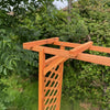 Wooden Garden Arch Pergola Feature Archway Natural with Square Top (Tan) Trellis