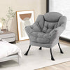 Home Office Accent Sofa Chair Leisure Lounge Armchair with Stool-Grey