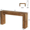 63-Inch Solid Wood Console Table, Farmhouse Entryway Sofa Table Behind Couch