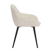 Noble Set of 2 Dining Chairs Velvet Armchairs Upholstered Soft Seat Back Metal
