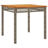 Camerina 5 Piece Garden Dining Set with Cushions Grey Poly Rattan,Patio B4N5