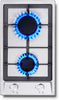 SNDOAS Gas Hob 2 Burners, NG/LPG Convertible, Built-in 30cm Stainless Steel