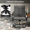 Patio Swivel Dining Chairs Set of 2 Garden Outdoor Bistro Chairs w/Armrests