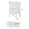 Pair of White Bedroom Bedside Table Unit Cabinet Nightstand with 2 Drawers
