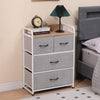 Fabric Cabinets Storage Unit Metal Frame Chest of Drawer Organiser Bedside Table