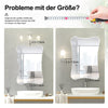 Bathroom Mirror Cabinet Edge-pressing mirror with Storage Wall Mounted White