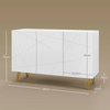 Large 3 Door Sideboard Storage Cabinet Cupboard Adjustable Shelves Living Room