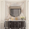 32 inch Round Silver Wall Mirror Gorgeous Decorative Glass Accent Mirror Bedroom