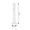 Lava Lamp Decorative Tall Retro Room Light Floor Glass Aluminum E14 Red Orange