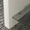 High Gloss Coffee Table with Glass Shelf, Two-Tier Living Room Table, White
