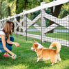 Rustproof Powder-Coated Metal Fence Flower Edging Fence-Black