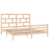 Lechnical Bed Frame Solid Wood Pine 200x200 ,Bed Frame,Bed Frame Modern F5W3