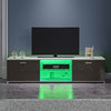 Modern High Gloss 2 Door TV Stand Unit Cabinet Entertainment Lowboard LED Light
