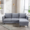 3 Seater L-Shaped Corner Sofa Click-Clack Couch Settee w/Reversible Chaise