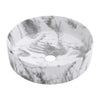 360mm Marble Round Sink Basin Ceramic Marble Effect Modern stylish w/Drainer Kit