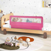 Toddlers Fold Down Bed Rail Guards 150 cm Baby Bed Guard Rail-Pink