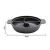 Cast Iron Shabu-Shabu Dual Divide Cooking Soup Hot Pot Hotpot Stockpot Non-stick