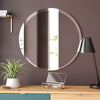 16'' Round Wall Mirror Self Adhesive Stick Bathroom Bedroom Office Vanity Decor