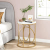 Tribesigns Modern Round End Table, Faux Marble Sofa Side Table, Coffee Table