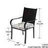 Set of 2 Outdoor Patio Chairs Rattan Dining Chair Set W/ High Backrest & Armrest