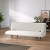 Faux Suede Velvet/Linen Fabric Upholstered Sofa Bed 3 Seater Recliner Sofabed