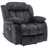 Electric Recliner Chair Fabric Upholstered Armchair Massage Heating Sofa Grey