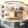 Indoor Wooden Kitten House End Side Table-Natural