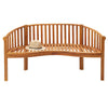 Acacia Wooden Banana Bench Water Resistant Outdoor Furniture Garden Patio