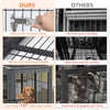 XXXL Large Dog Crate Raised Pet Dog Cage Kennel Double Door Tray Divider Playpen