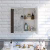 Mondeer Mirrored Bathroom Cabinet Double Full Door Cupboard Shelf Wall Mounted