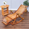 Large Bamboo Rocking Chair Armchair Patio Pool Lounger Swing Sunbed Recliner Bed
